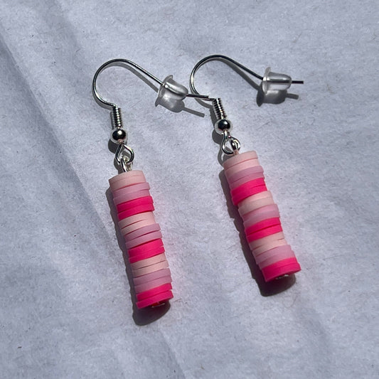 Dark & Light Pink Dangling Earrings