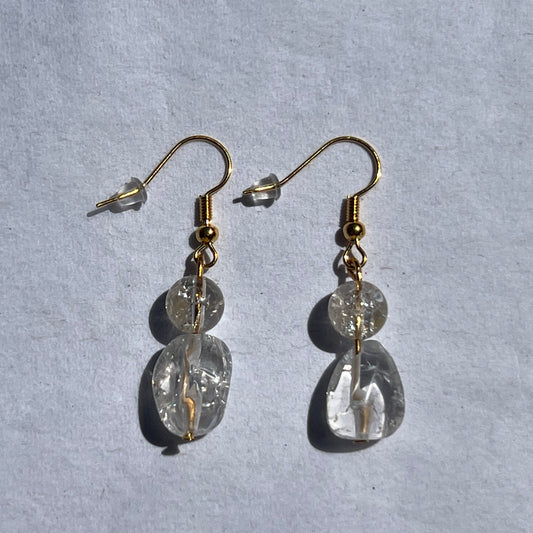 crystal looking earrings